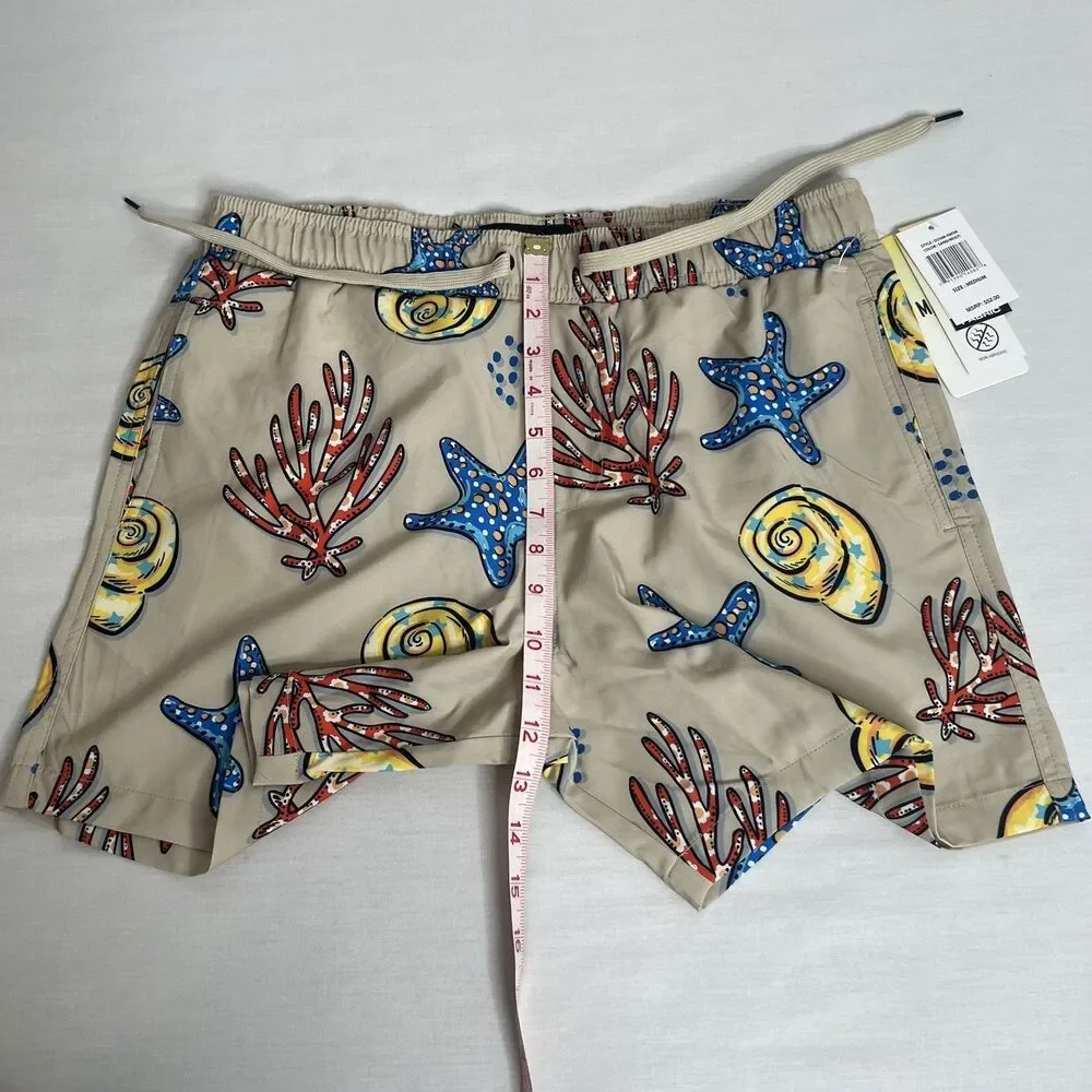 Malibu Mens Swimwear Shorts Size M Swim Trunks Drawstring Pockets Mesh Lined
